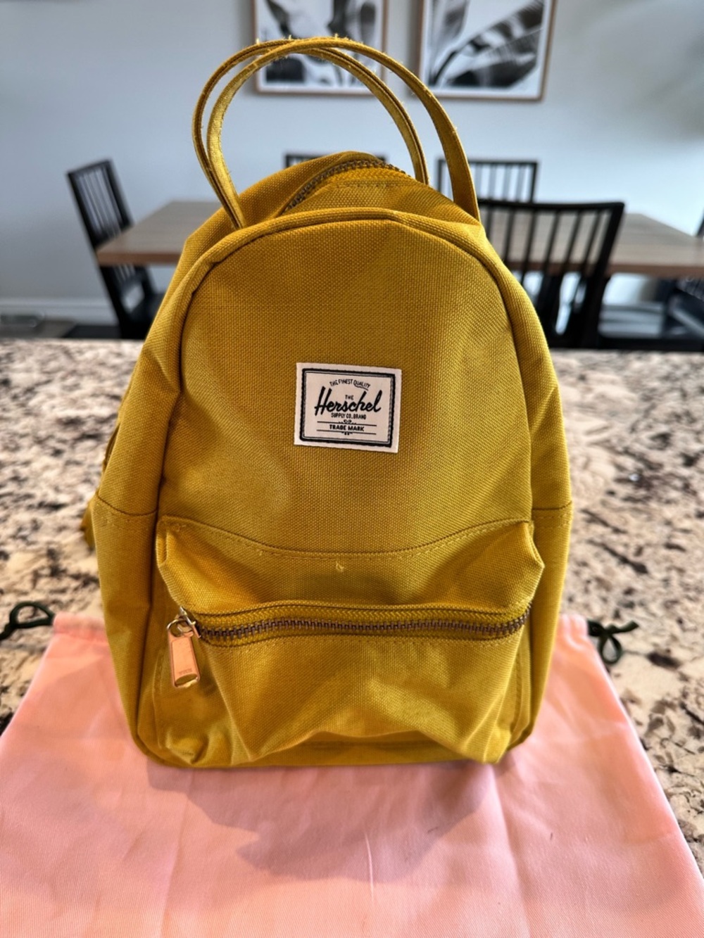 Herschel Mini Backpack in Mustard Yellow